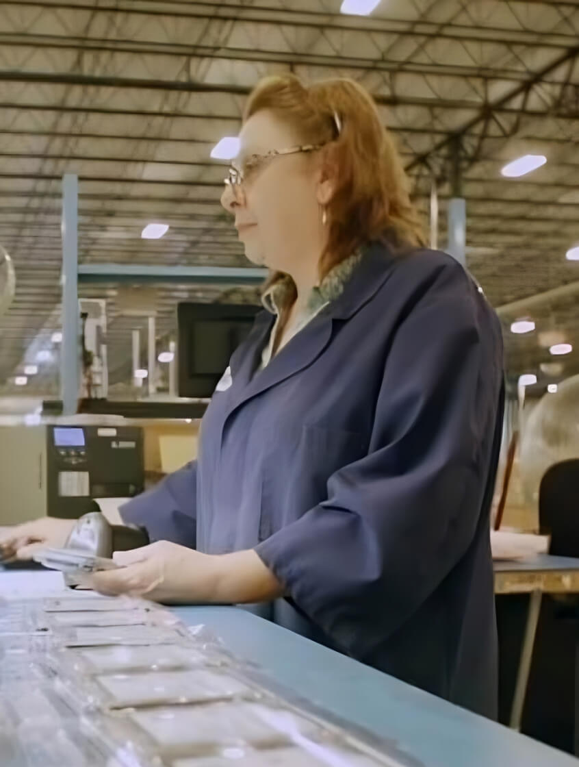 Person working in warehouse setting