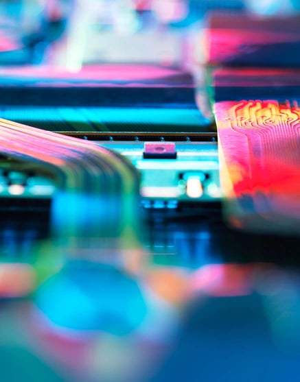 close up of microchip