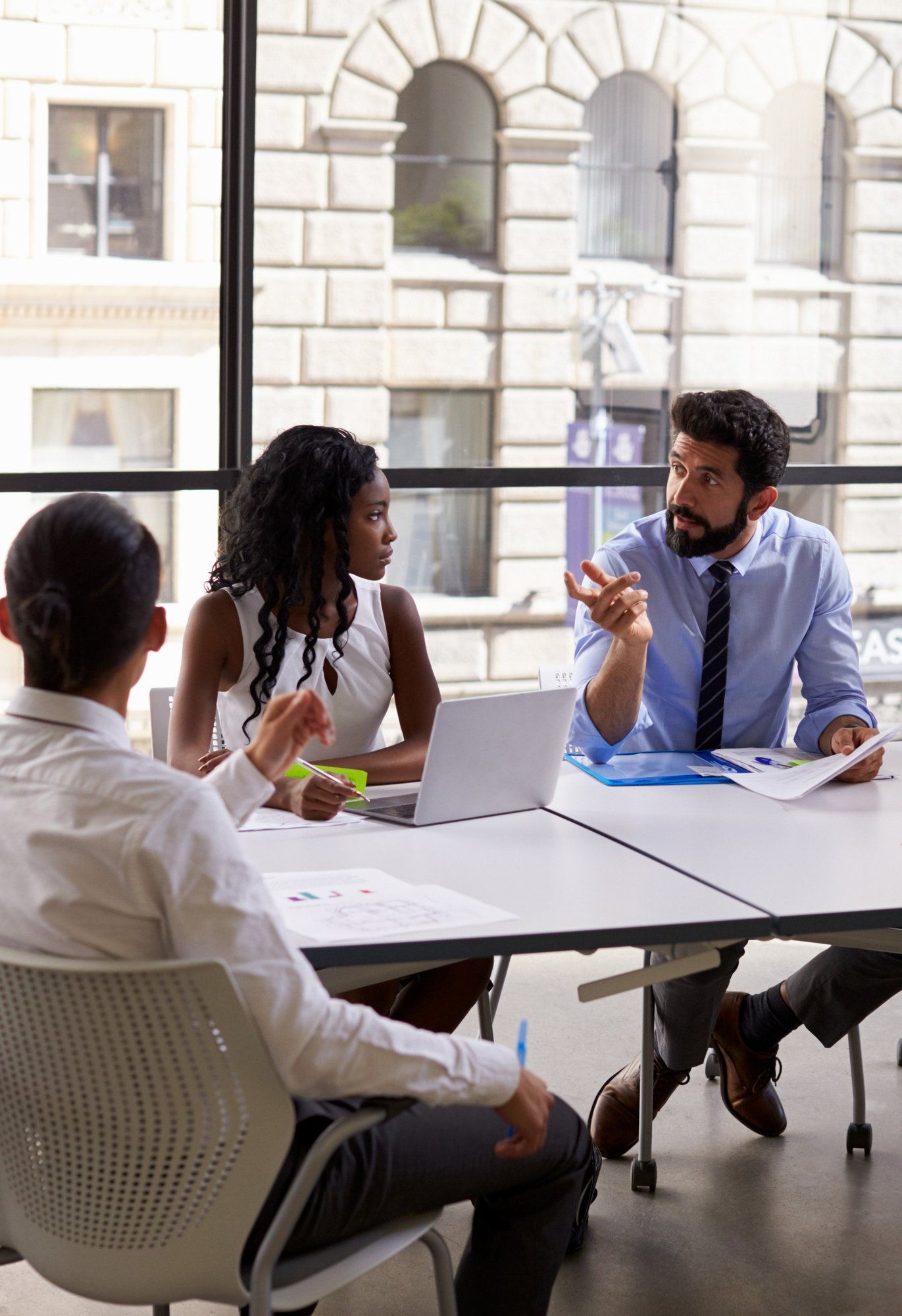 Team meeting at professional office